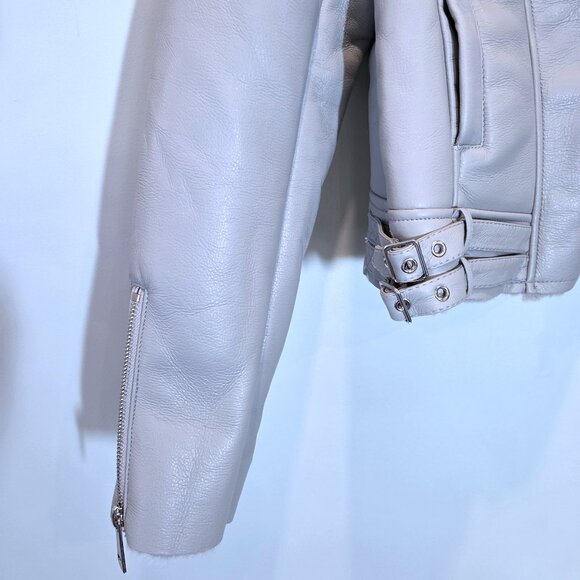 NWT Azalea Wang Faux Leather & Faux Fur Moto Jacket Size XL - Picture 5 of 5